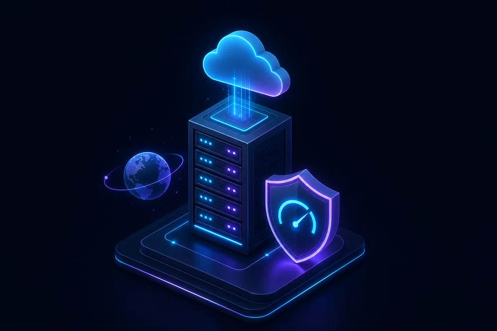 Web hosting illustration